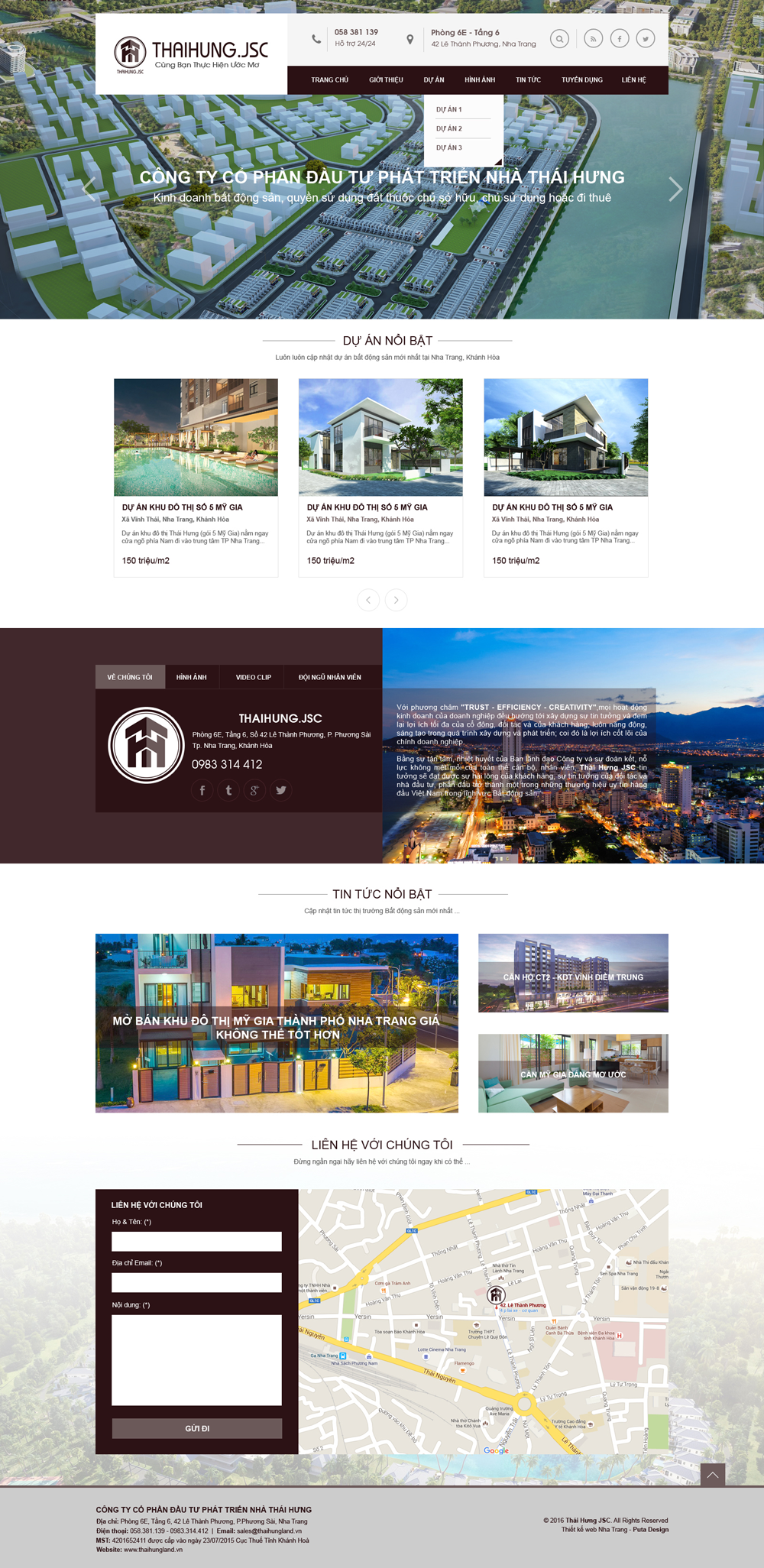 Dự án thiết kế web nha trang
