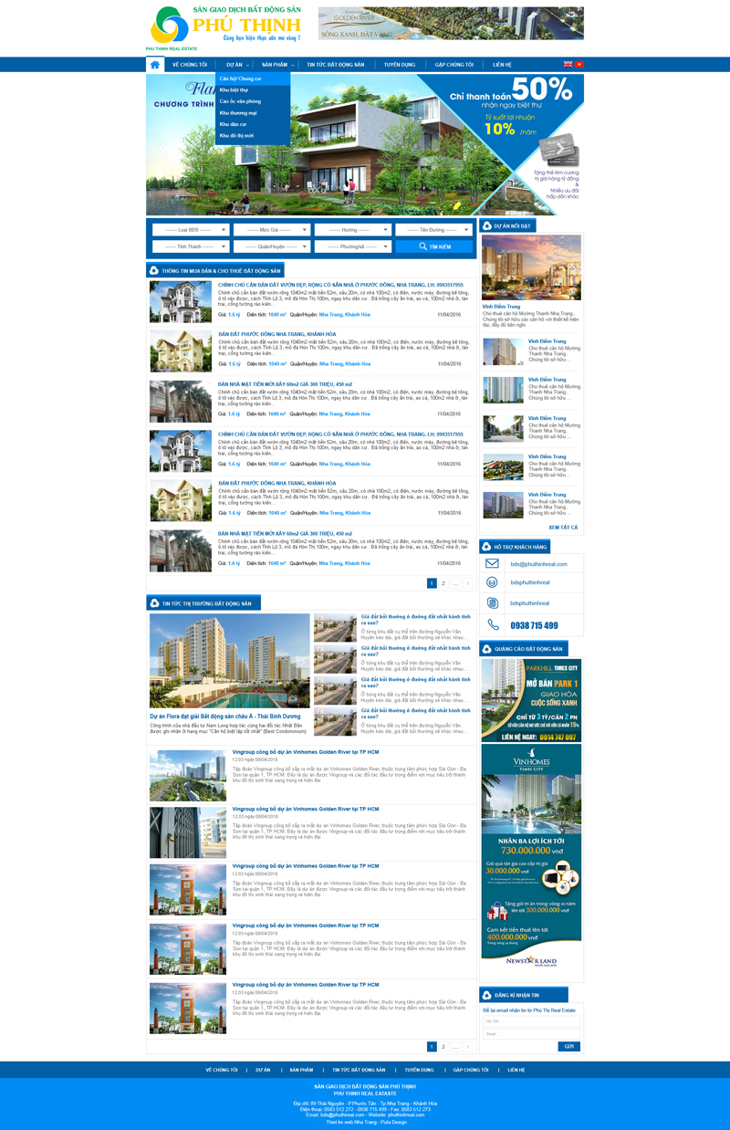 Dự án thiết kế web nha trang