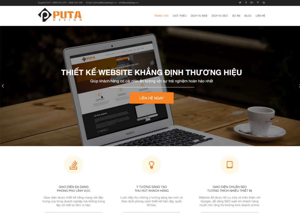 Puta Design - Thiết kế web Nha Trang, Chuẩn SEO đa ngôn ngữ