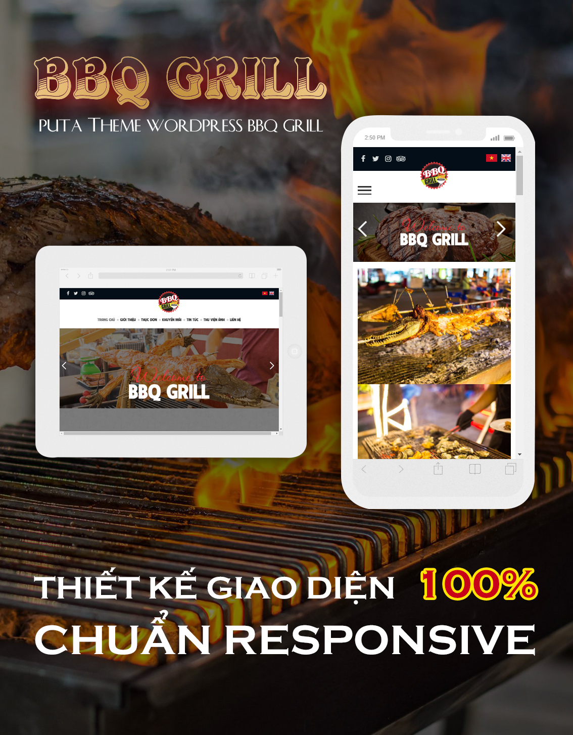 Puta Theme BBQ Grill | Mẫu Theme WordPress Nhà hàng Giá Rẻ 2022