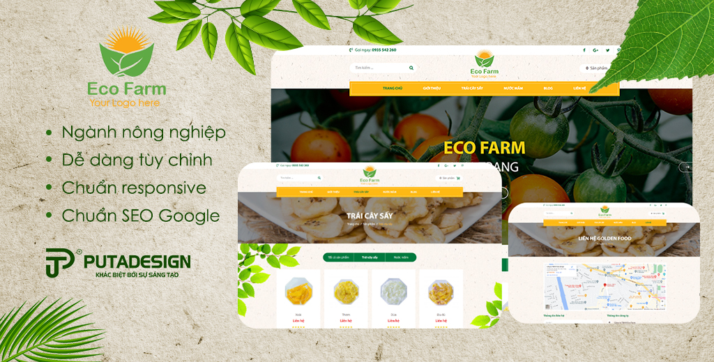 Puta Theme Eco Farm | Mẫu Theme Wordpress Nông Nghiệp Giá Rẻ 2022